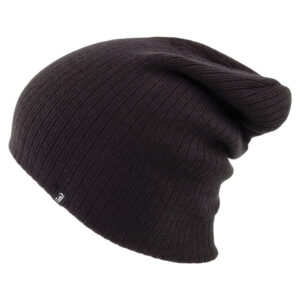Black Cable Knit Beanie Hat
