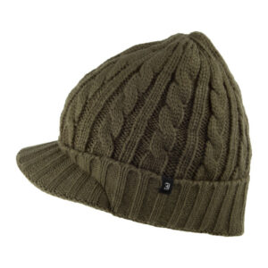 Black Oversized Ribknit Beanie Hat